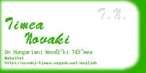 timea novaki business card